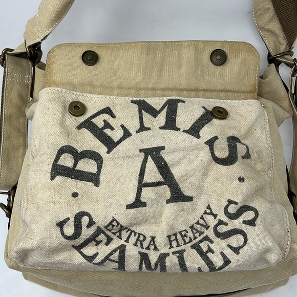 Selena Vaughar Large Canvas Zip Top Crossbody Shoulder Bag - Picture 4 of 13